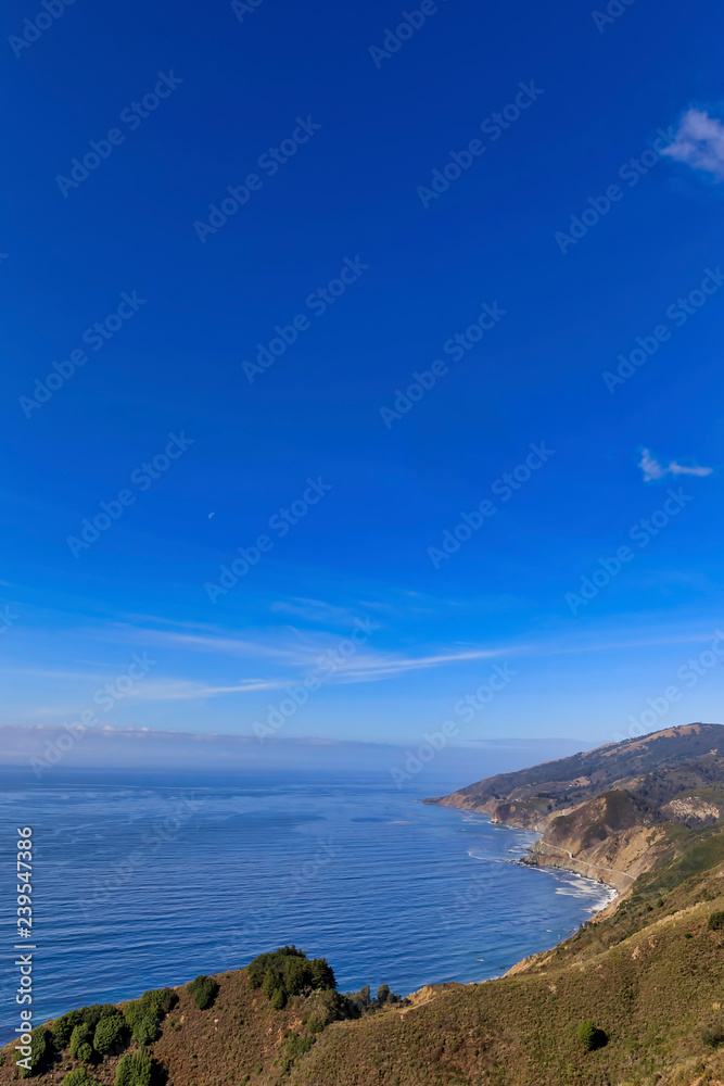 Blue Sea, Blue Sky, Big Sur, CA