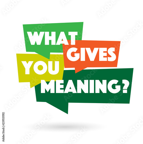 What gives you meaning ?