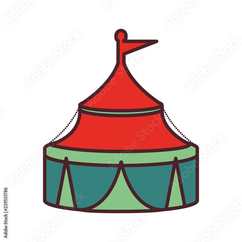 circus tent isolated icon