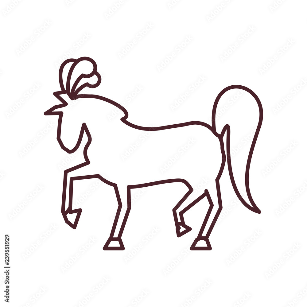 circus horse isolated icon
