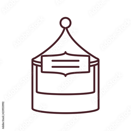 circus tent isolated icon