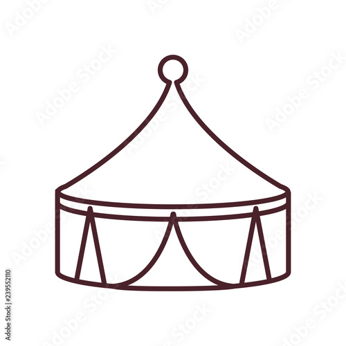 circus tent isolated icon