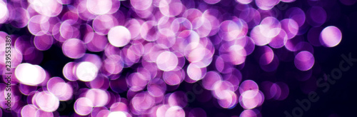 Abstract background with violet bokeh for creative projects, panorama_