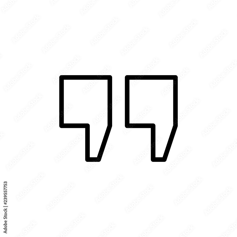 quote icon. Can be used for web, logo, mobile app, UI, UX