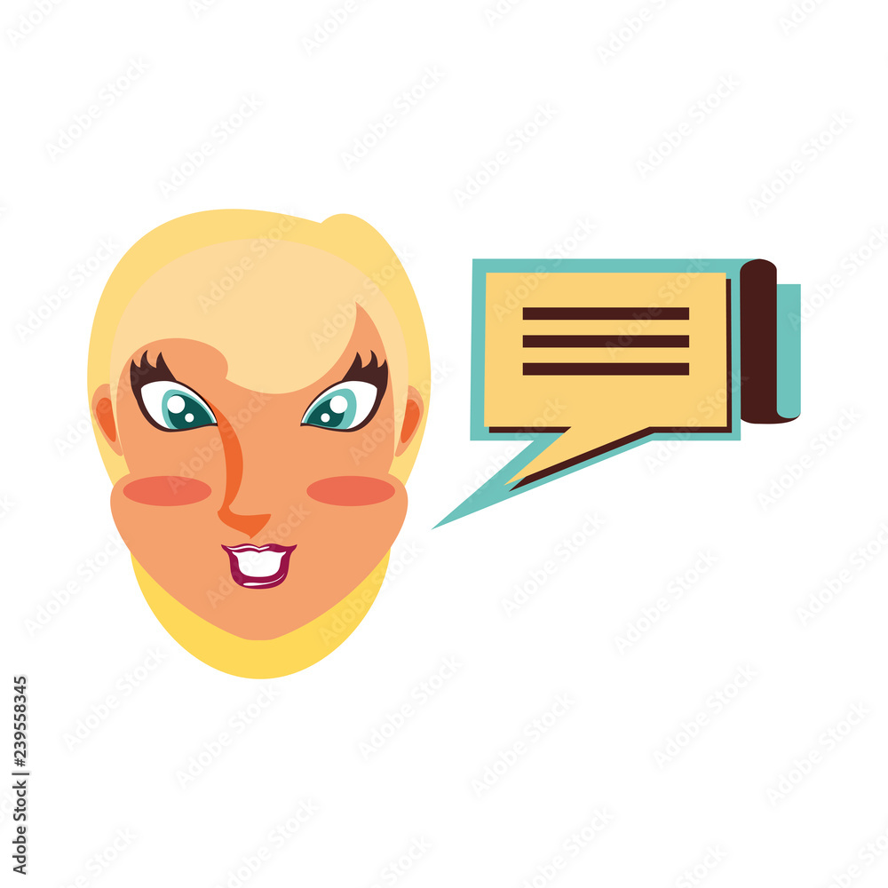 woman with speech bubble in shape rectangle woman with speech bubble in shape rectangle