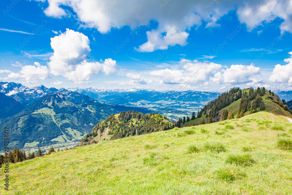 Fototapeta premium Mountain landscape at Oberjoch in Bavaria