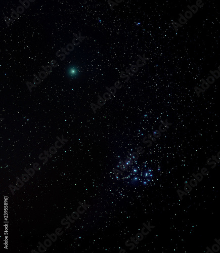 Barcelona,december 17, 46P/WIRTANEN COMET it is at  closest approximation to the earth. Close to the Pleiades cluster, in the constellation of Taurus. photo