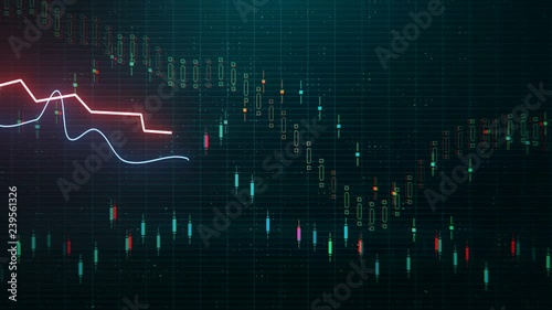 Decreasing forex chart animation