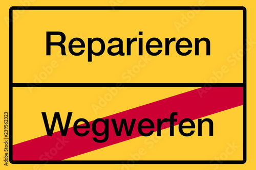 Ortsschild mit Beschriftung 