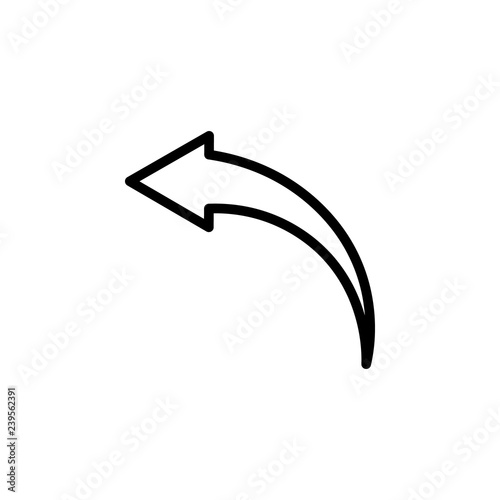 undo clear, arrow, back icon. Can be used for web, logo, mobile app, UI, UX