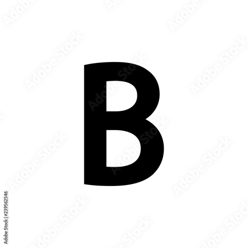 bold text, B icon. Can be used for web, logo, mobile app, UI, UX