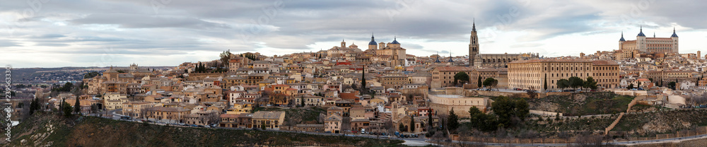 panoramic view of the city of Toledo, Castilla la mancha, Spain
