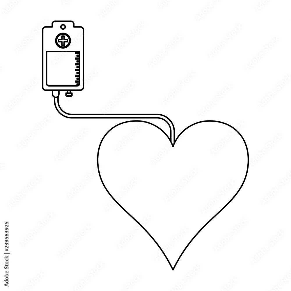 Blood donation campaign in black and white Stock Vector | Adobe Stock