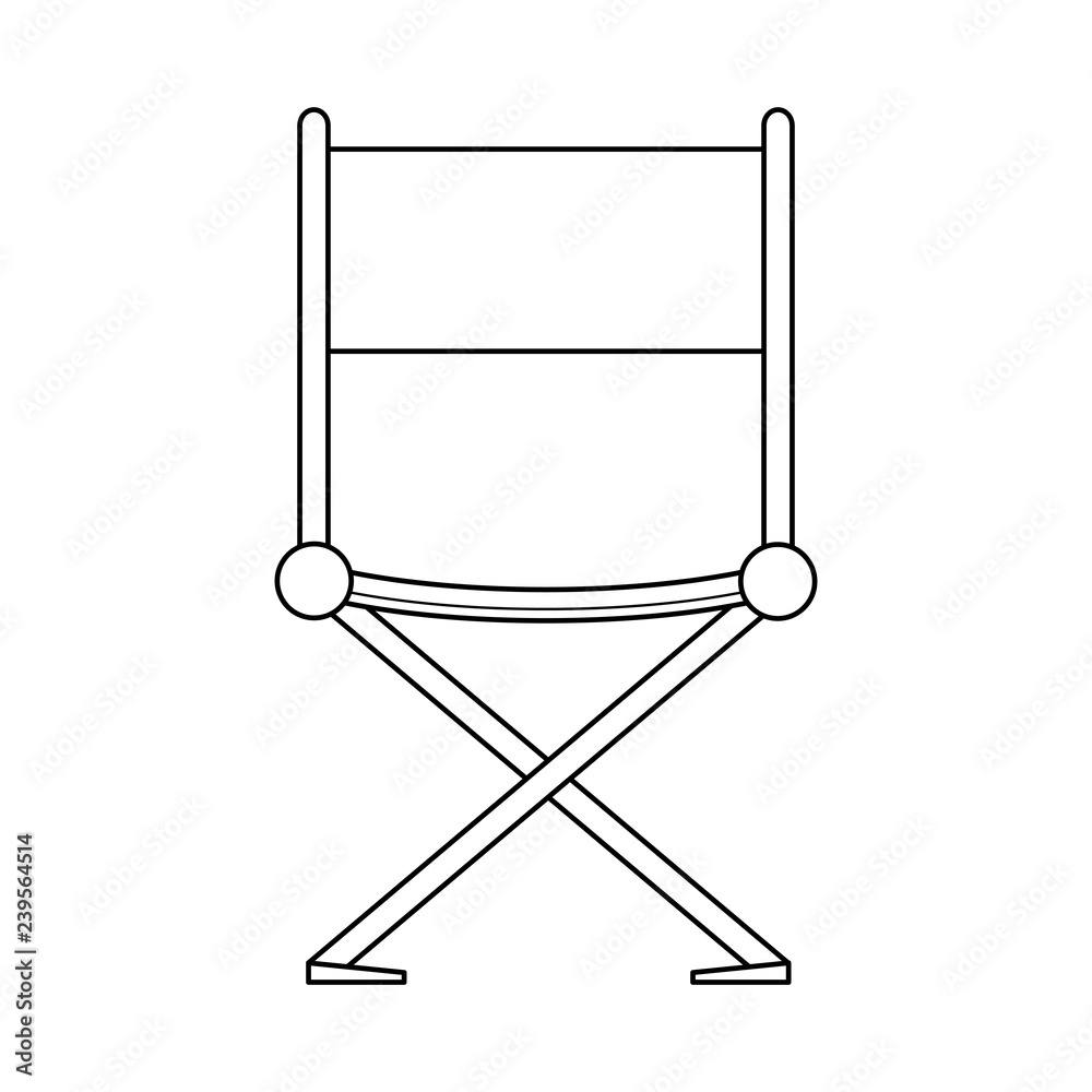 Director chair symbol in black and white Director chair symbol in black and white