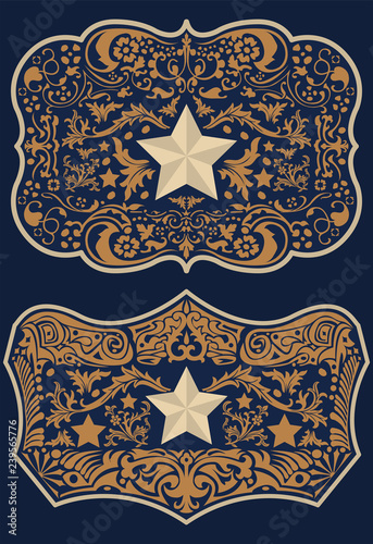 Vintage Label Western Style vector design