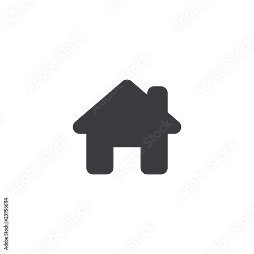 Home icon. Vector house shape. Home sign. Home page. Navigation button. Element for design mobile app or website