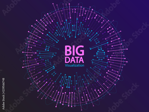 Big data visualization concept vector design.