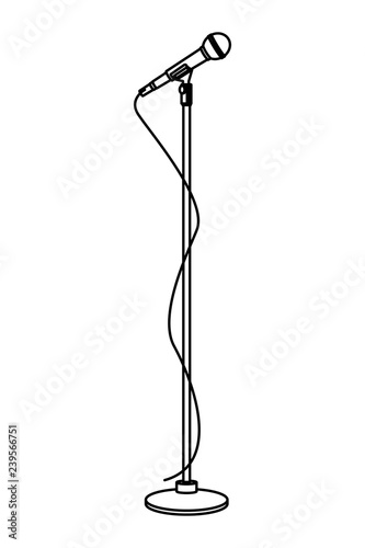 Microphone on stand