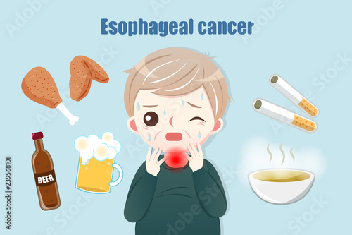 old man suffer sore throat