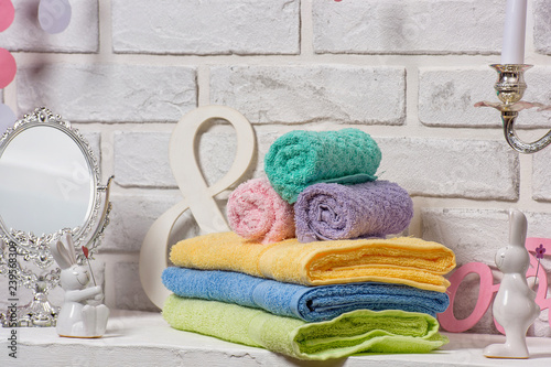 Foto Multi-colored terry towels