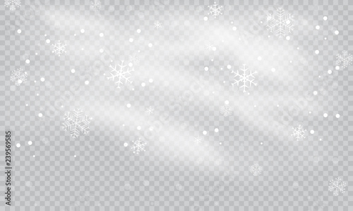 Snow and wind on a transparent background. White gradient decorative element.vector illustration. winter and snow with fog. wind and fog