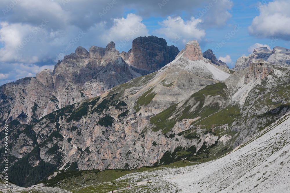 Panorama of huge Alps in Italy