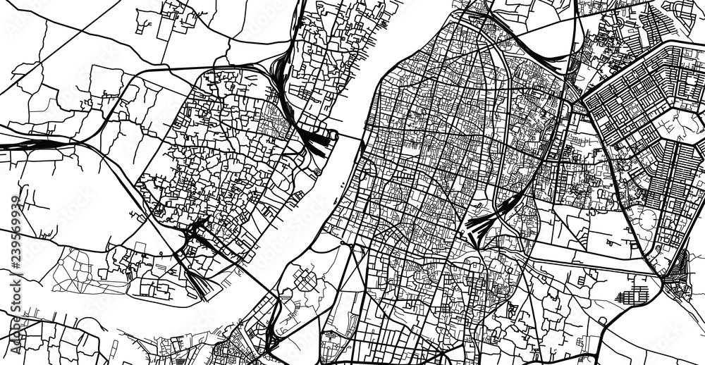 Urban Vector City Map Of Kolkata India Stock Vector Adobe Stock
