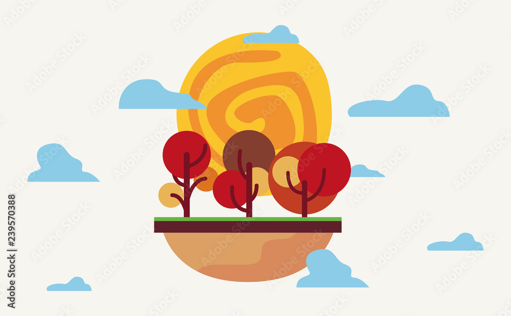 Fototapeta premium natural trees sky nature landscape