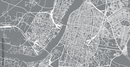 Urban vector city map of Kolkata, India photo