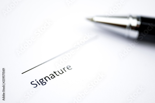 The concept of the signature of the document pen.