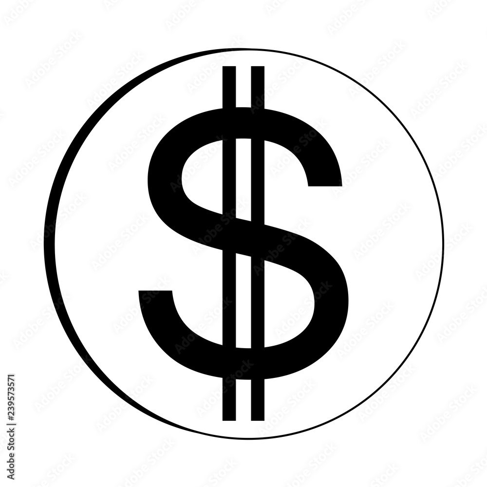 Dollar icon. Vector symbol - Vector Dollar icon. Vector symbol - Vector