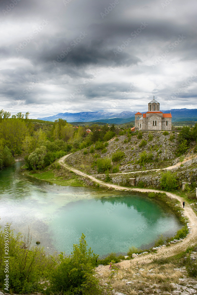 Cetina river spring in Croatia