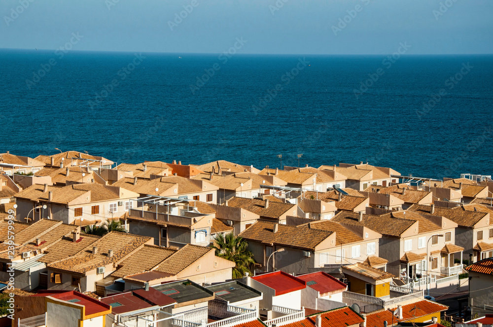 Top view of the coast of Costa Blanca