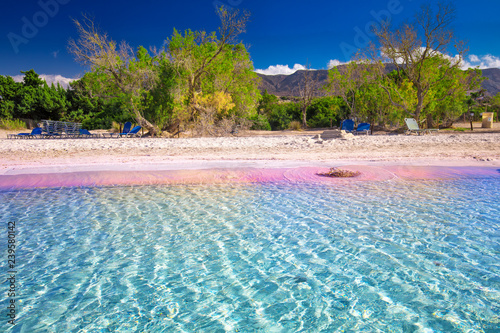 Fototapeta Naklejka Na Ścianę i Meble -  Elafonissi beach on Crete island with azure clear water, Greece, Europe