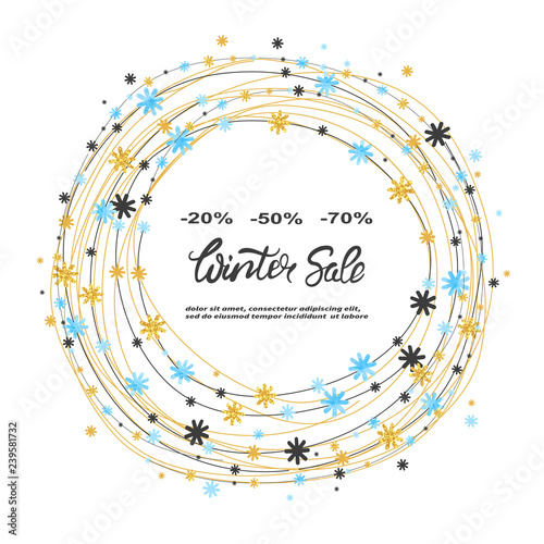 Winter sale circle frame wi...
