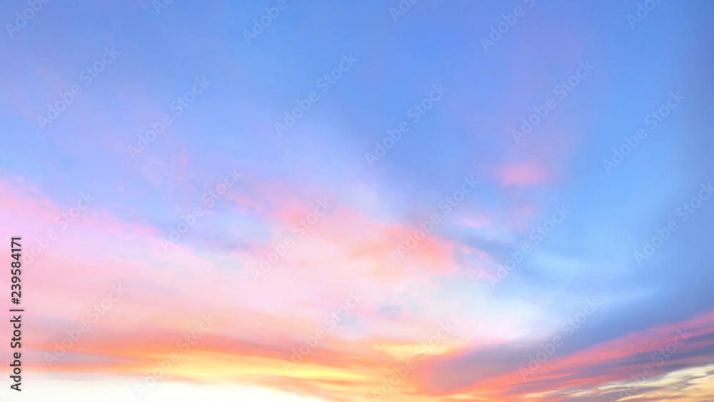 beautiful bright color sky. sunset or dawn background.