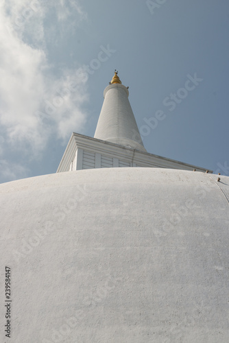 ANURADHAPURA, white stupa temple in SRI LANKA.