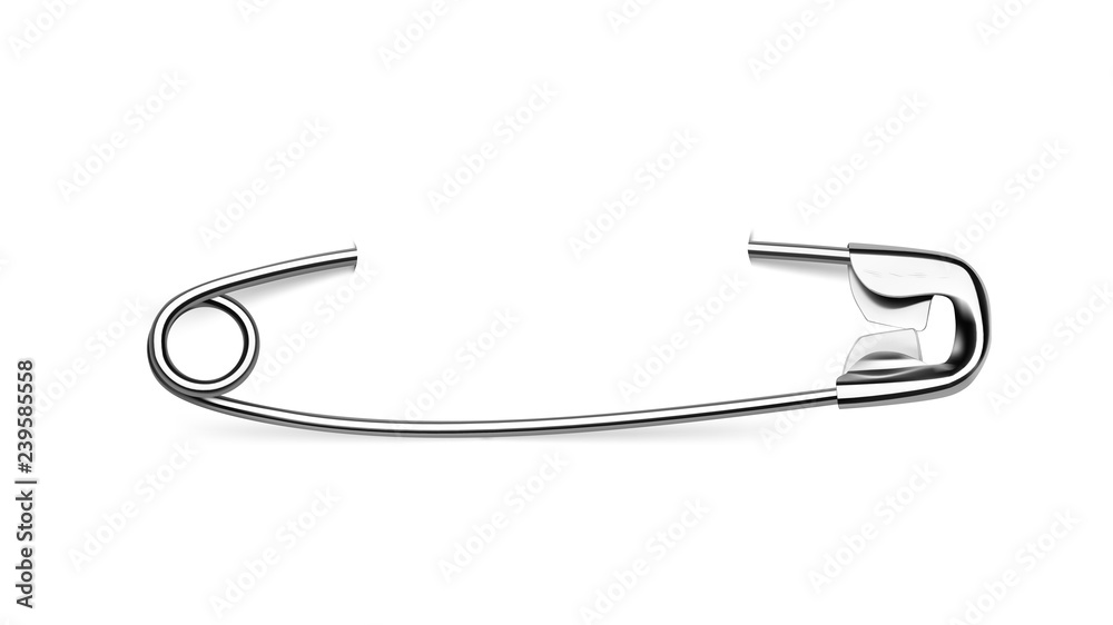 Closed pin pierced through white paper. Vector illustration isolated on white background. Great for poster, celebration, relationship. EPS. Closed pin pierced through white paper. Vector illustration isolated on white background. Great for poster, celebration, relationship. EPS.