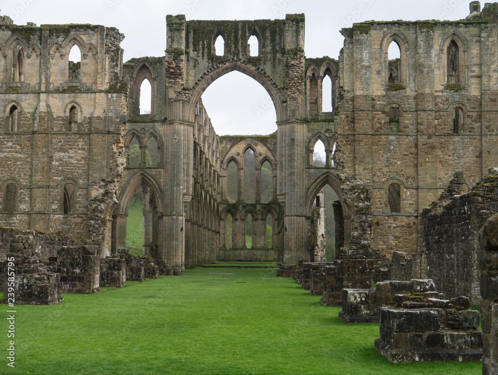 ruins of rievaulx abbey in helmsley