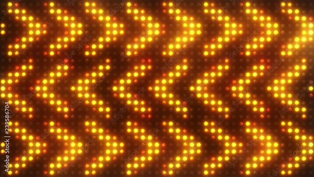 Flashing lights bulb spotlight flood lights arrow vj led wall stage led display blinking lights motion graphics background backdrop 4k Ultra HD