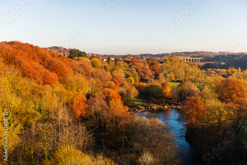 Pontcysyllte Aqueduct with Llangollen Canal in Wales, UK © manuta
