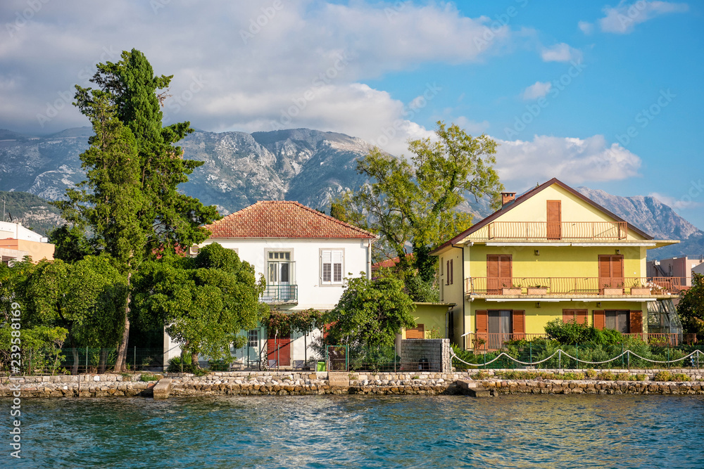 House with mountains view beside the sea in Montenegro