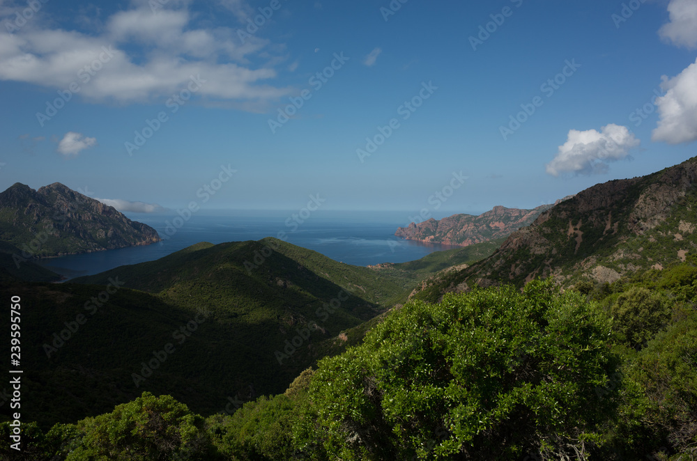 view of mountains in Corsica