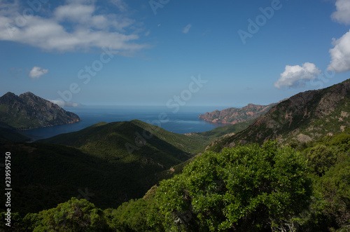 view of mountains in Corsica