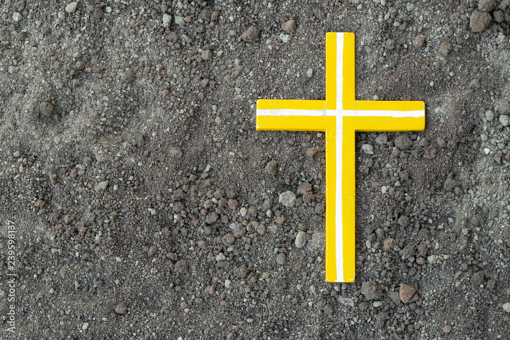Ash Wednesday Cross. Lent. Christian religion.