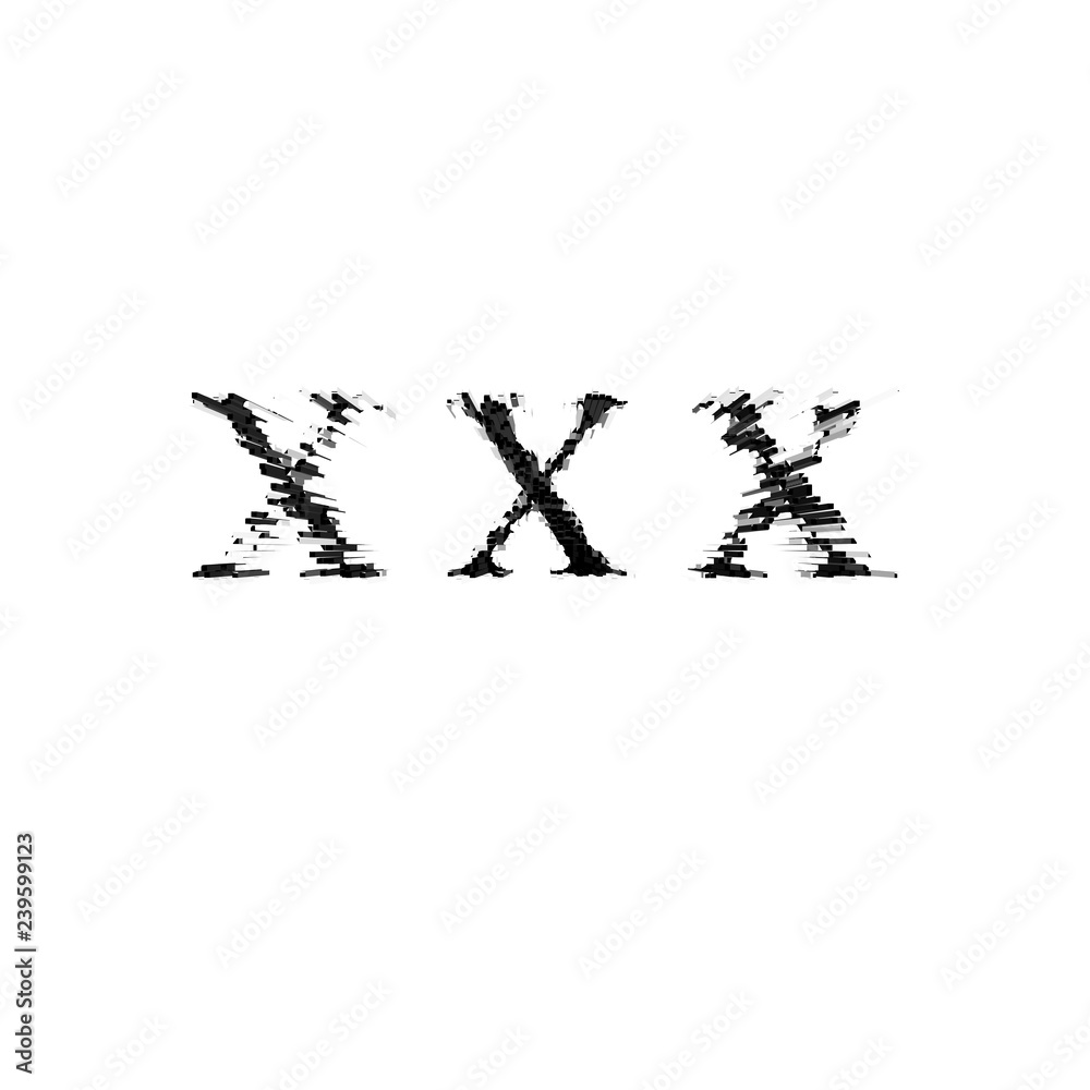 Obraz premium 3d text illustration depth effect xxx