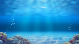 Underwater landscape. Realistic vector background