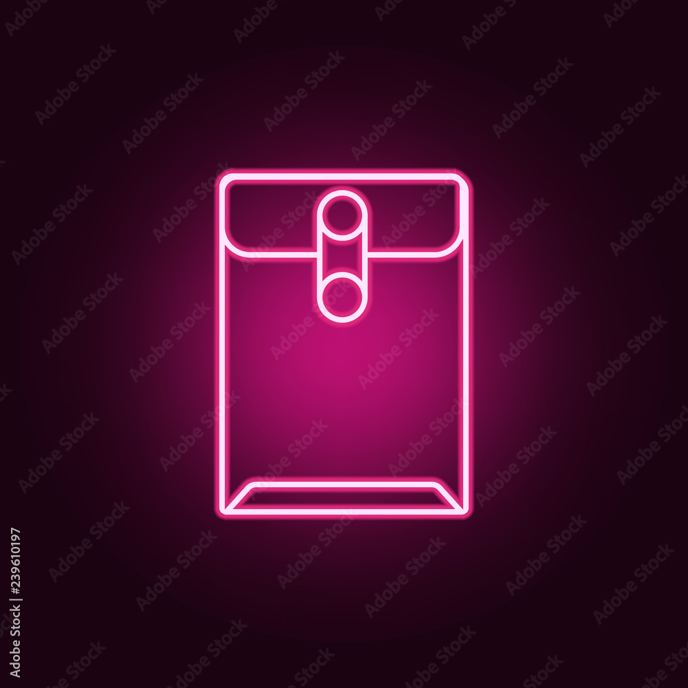 sealed folder with documents icon. Elements of interview in neon style icons. Simple icon for websites, web design, mobile app, info graphics sealed folder with documents icon. Elements of interview in neon style icons. Simple icon for websites, web design, mobile app, info graphics