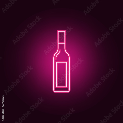 bottle of alcohol icon. Elements of Bottle in neon style icons. Simple icon for websites, web design, mobile app, info graphics