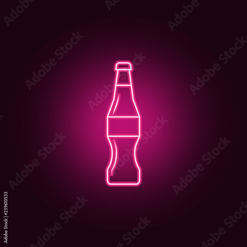 bottle of soda icon. Elements of Bottle in neon style icons. Simple icon for websites, web design, mobile app, info graphics